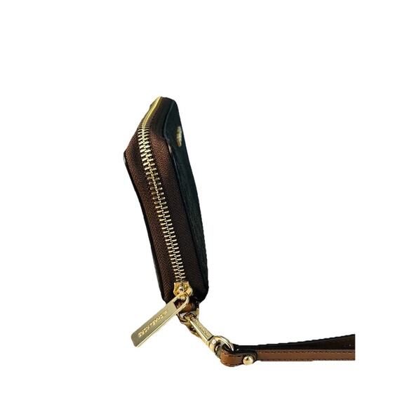 NEW Michael Kors Brown Jet Set Travel Wallet Large Wristlet Phone Case Card Slot - Picture 10 of 16